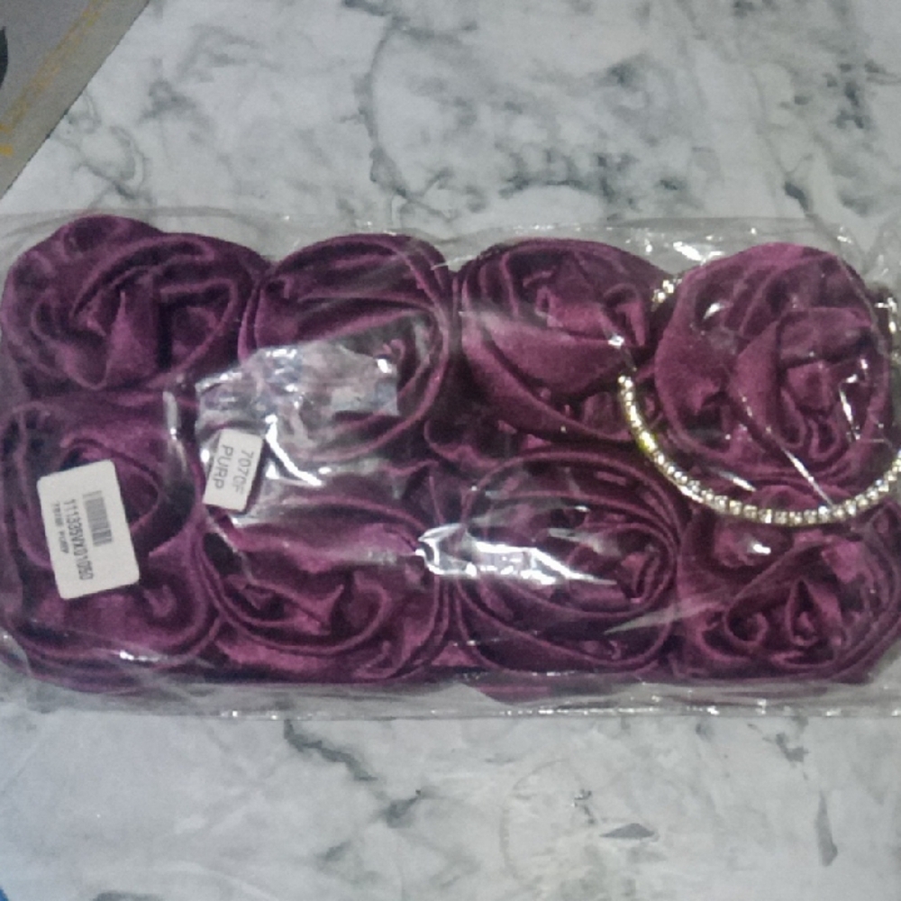 Elegant Purple Rose Hair Accessory Set